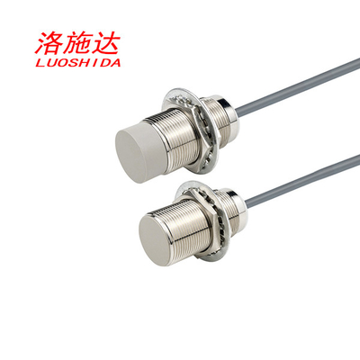 Não tubo indutivo cilíndrico do metal do sensor de proximidade 20-250VAC do fio da distância 2 do resplendor 25mm M30
