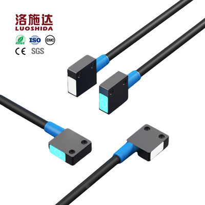 Sensor Laser Fotoelétrico Difuso Q14 NPN/PNP/NA/NF Distância de Detecção 100mm/300mm IP65 Não-embutido